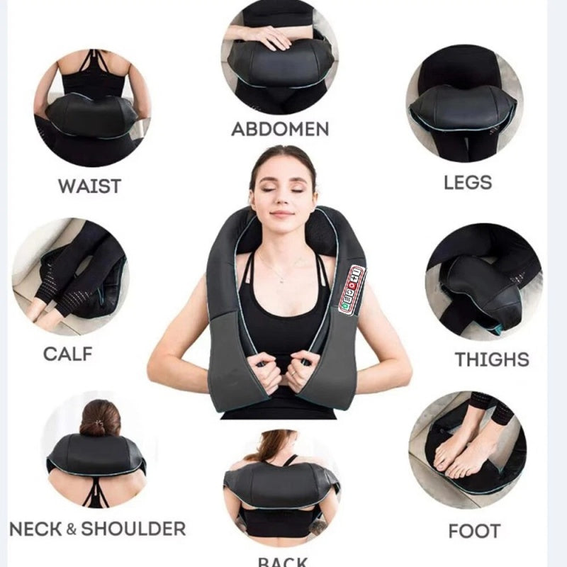 Use the massager on neck, shoulders, back, waist and legs