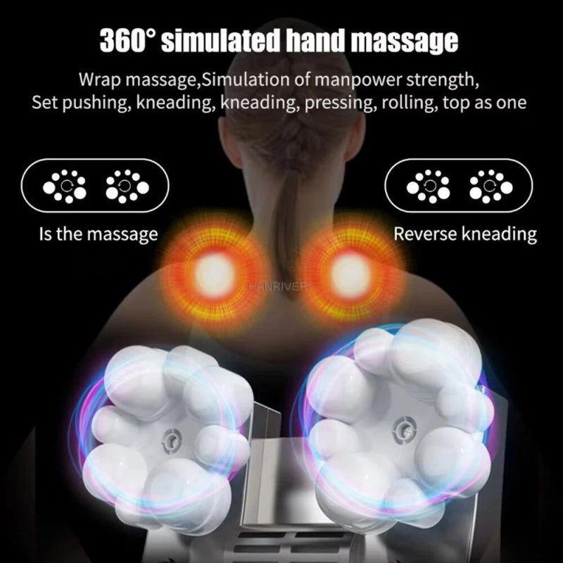 16 kneading massage heads with heat